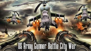 US Army Gunner Battle City War Poster