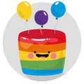 Happy Birthday Cake Stickers