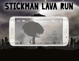 Stickman lava run Poster
