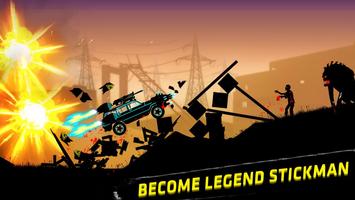 Stickman Racer: Survival Zombi syot layar 2