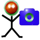 Stickman camera Zeichen