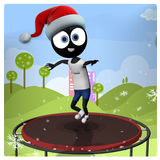 Trampoline Stickman Game:Addictive Endless Jumping icône