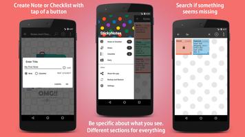 Sticky Notes - Note, Checklist and Diary + Widgets تصوير الشاشة 1