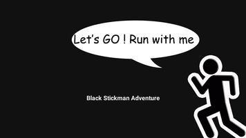 Black Stick-man Adventure Affiche