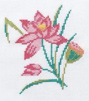 Cross Stitch Flowers پوسٹر
