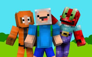 Cartoon Skins for Minecraft PE Affiche