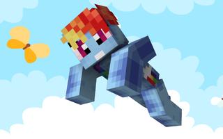 Cute Pony skins for Minecraft Affiche