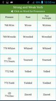 Verbs English Strong and Weak تصوير الشاشة 1