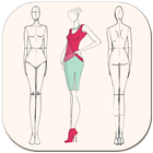 Fashion Design Flat Sketch - Fashion Designing App icône