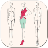 Fashion Design Flat Sketch - Fashion Designing App иконка