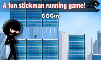 Stickman Roof Running capture d'écran 2