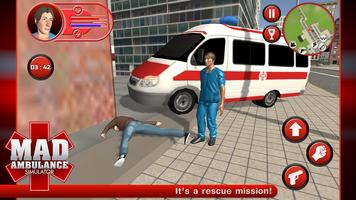 Mad Ambulance Simulator اسکرین شاٹ 1