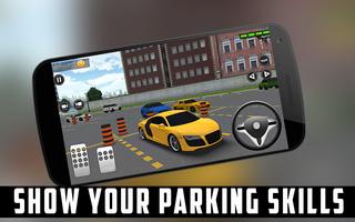 City Parking Sports Car Driving Test Simulator 3D Affiche