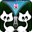 Cartoon Cat Zipper Lock Screen