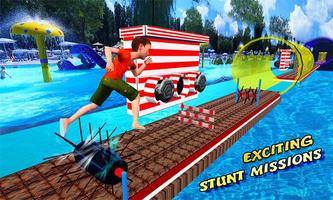 Stunt Dash Run - Water Park Game poster