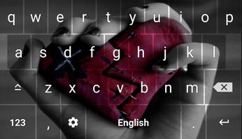 Broken Heart Keyboard Affiche
