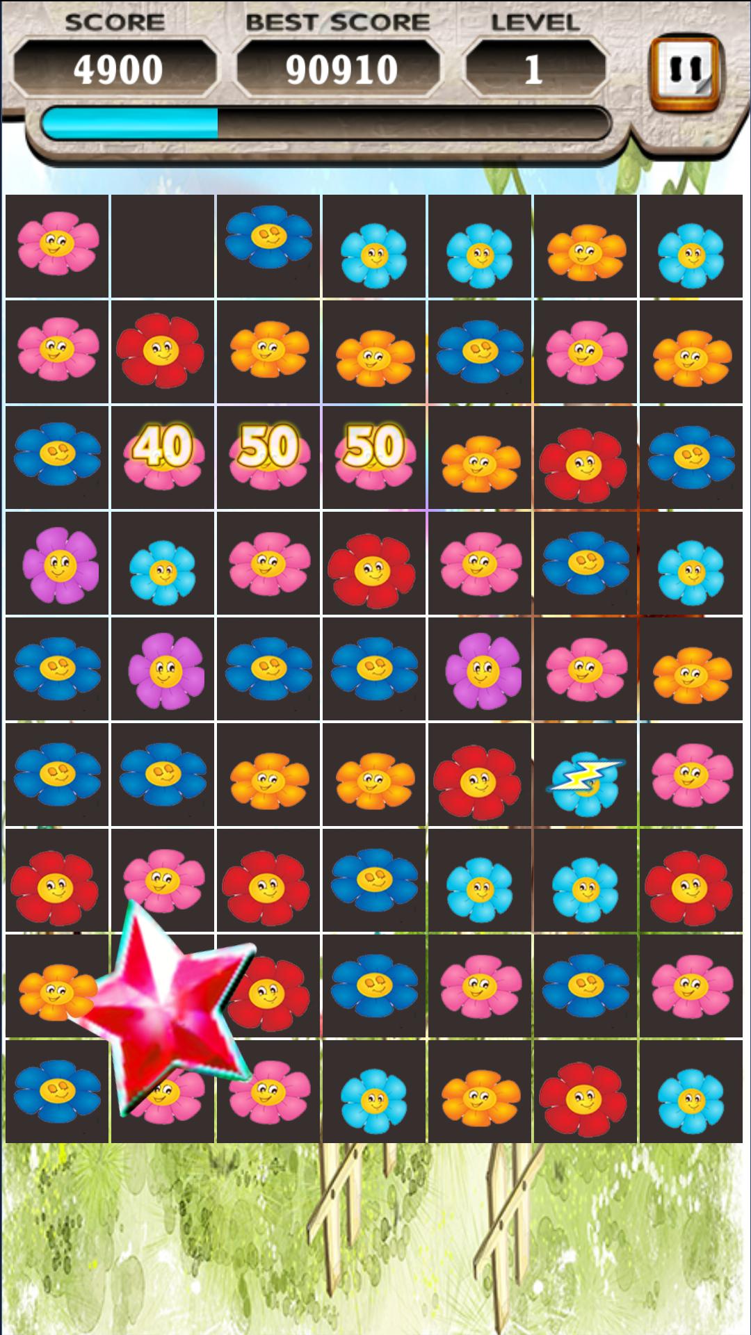 Blossom crush. Goofy Fishing Puzzle. Wild Gems.