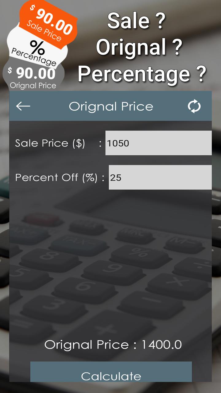 AJ Percentage off calculator Free for Android - APK Download