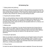 100 Gardening tips स्क्रीनशॉट 1