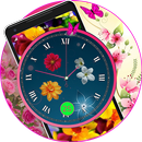 Flowers Analog Clock Live Wallpaper APK