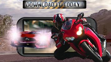 Super Moto x race-supermoto racer x superbikes 3d poster