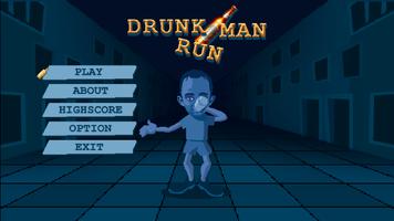 Drunk man run - walking drunken man poster