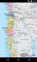Chile Mapa Cartaz