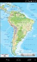 南アメリカの地図 ポスター