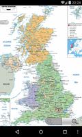 United Kingdom Map Affiche