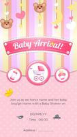 Baby Shower Invitation Cards Editor Affiche