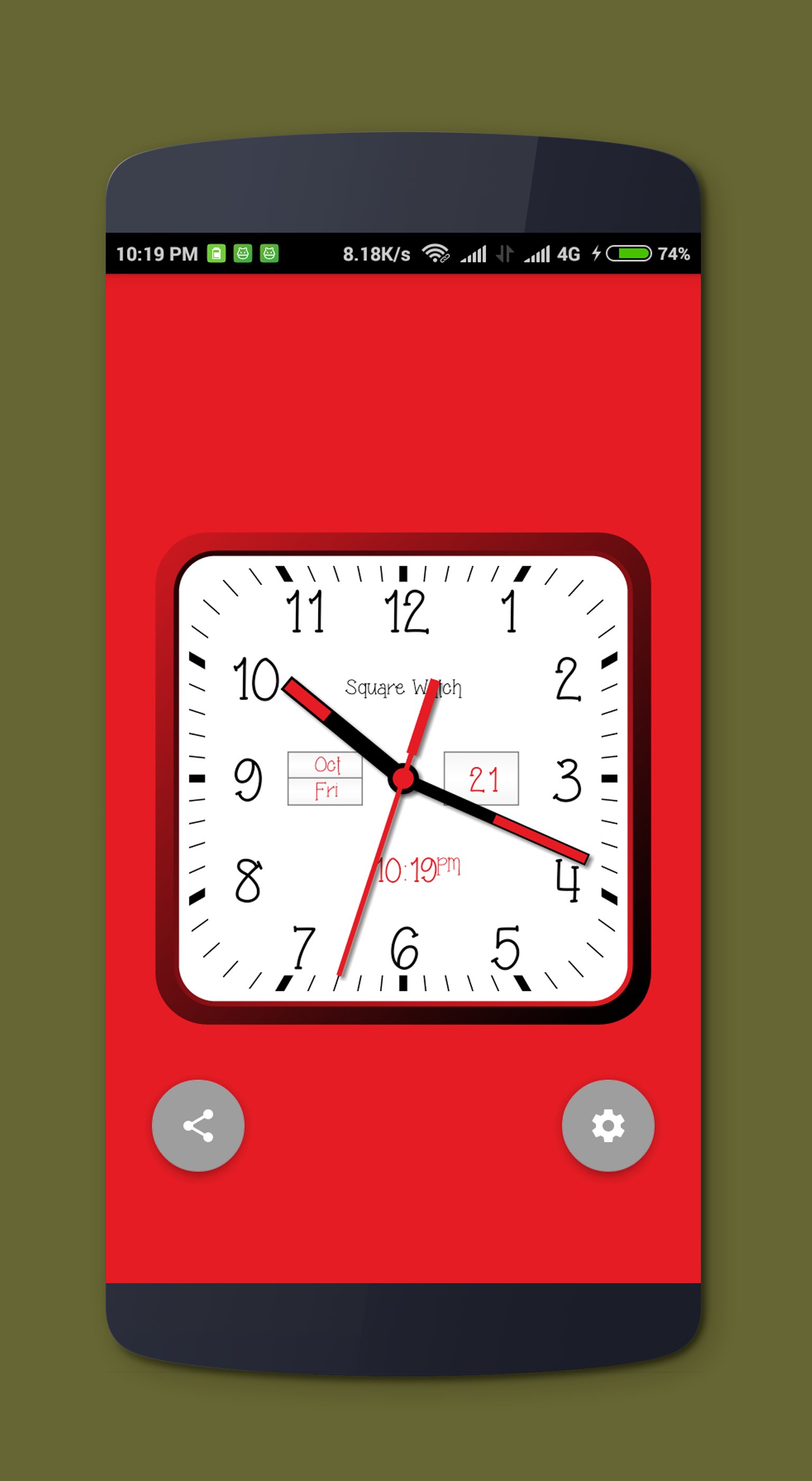 Square clock live wallpaper APK للاندرويد تنزيل