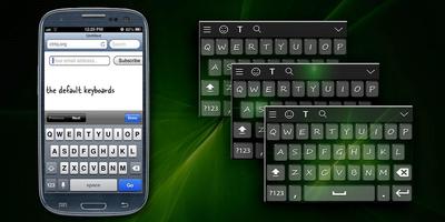 Neon Green Keyboard Them Affiche