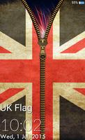 UK Flag Zipper Lock Screen capture d'écran 1