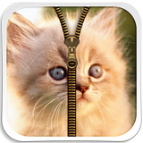 Cute Kitty Zipper Lock Screen icon