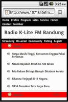 KLite 1071 FM Bandung (Old) capture d'écran 1