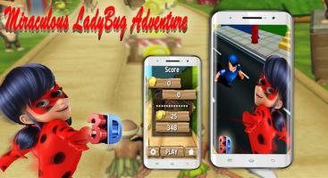 Miraculous adventure LADYBUG rush 3D Ekran Görüntüsü 3