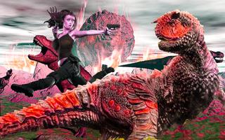 Dino attack-T rex dinosaur Iguanodon Jurassic city capture d'écran 2