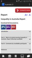 Australia21 Inequality Cartaz