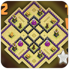 Town Hall 8 War Base COC 2017 icon