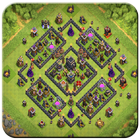 Town Hall 9 Hybrid Base COC icono
