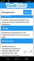GRE VocabTrainer syot layar 2