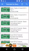 Tutorial For Excel 2013 स्क्रीनशॉट 2