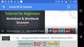 Tutorial For Excel 2016 screenshot 7