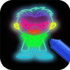 Draw Glow suicide squad icon