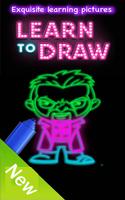 Draw Glow suicide squad Affiche