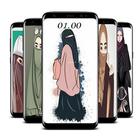 Muslimah Cartoon Wallpaper - blessings icône