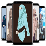Teen Muslimah Cartoon icône