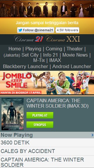 Jadwal Bioskop 21 Cineplex For Android Apk Download
