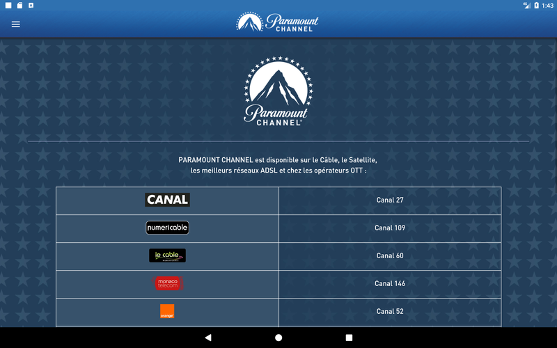 APP PARAMOUNT CHANNEL SCARICARE