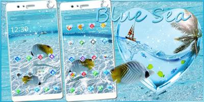 青い海のテーマテーマの青い海の夏の休暇Blue sea water スクリーンショット 3